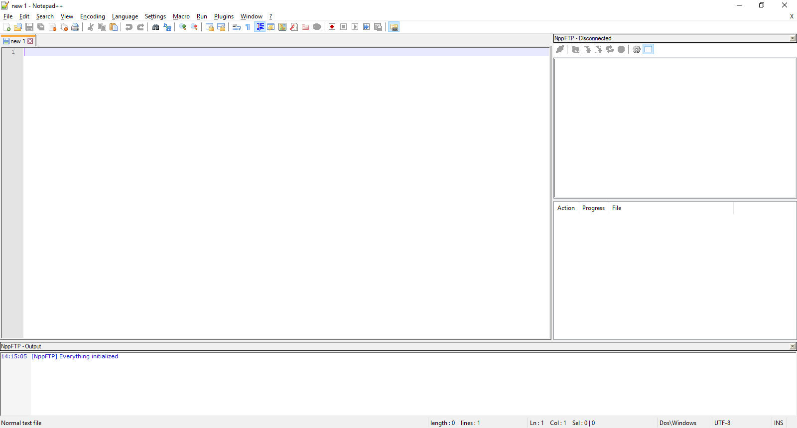 Notepad++ with Plugin in view
