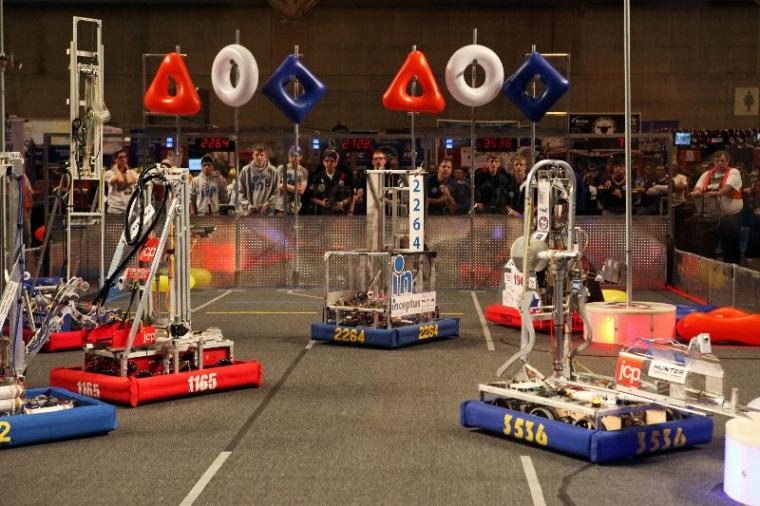 LogoMotion, the 2011 FRC game, immediately comes to mind. Limit switches have many use cases. Photo: Metrobots 3324