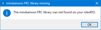 mindsensors FRC library missing from roboRIO